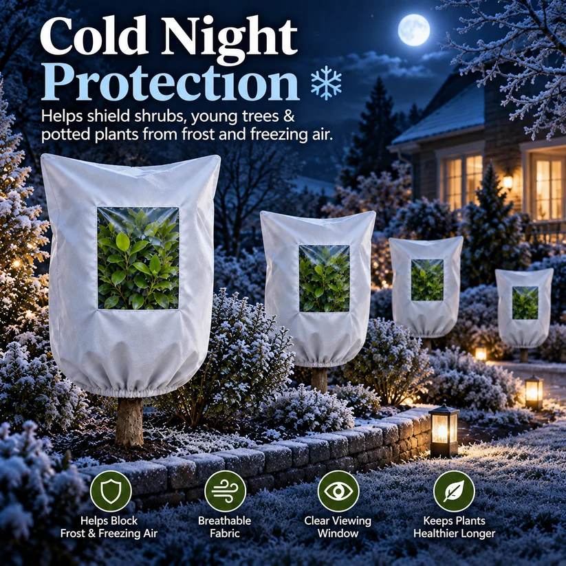 🌱Garden Frost Protection Cover ❄️– Reusable Cover for Pots, Shrubs & Young Trees