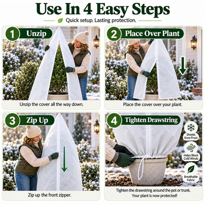 🌱Garden Frost Protection Cover ❄️– Reusable Cover for Pots, Shrubs & Young Trees
