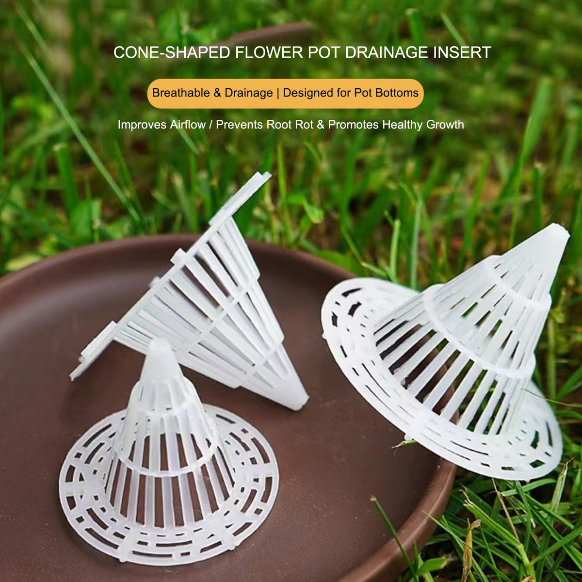 Plant Pot Drainage Cones（10 Pack ）