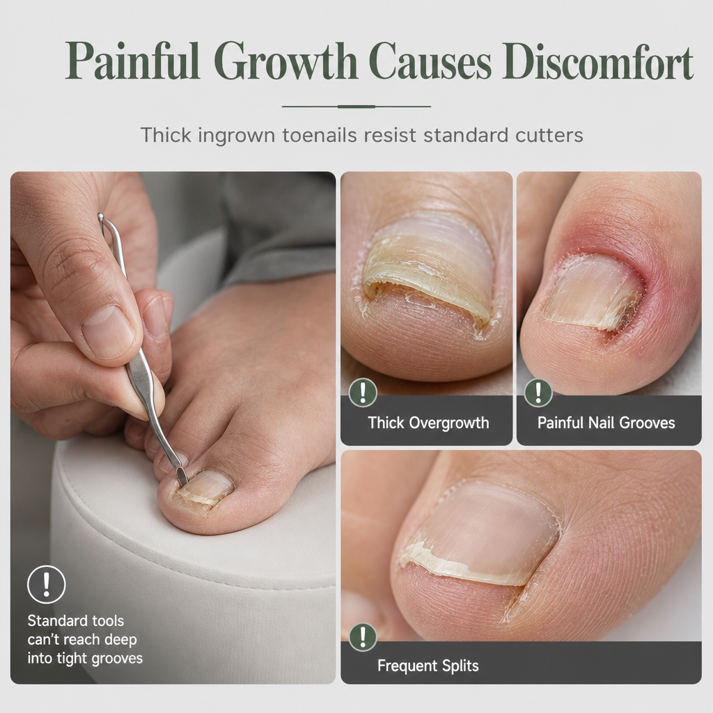 🦶 50% OFF! 🔧 2-Piece Toenail Set – Ingrown clipper & dead skin nipper ✨